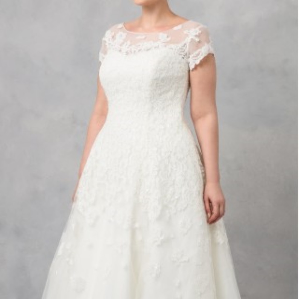 Oleg Cassini Tea Length Wedding Dress